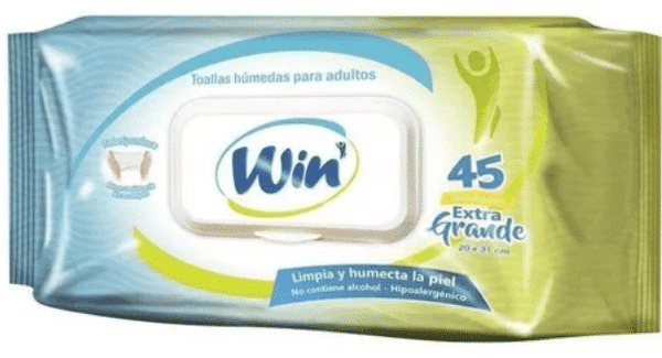 Toallas húmedas adulto WIN x 45 unidades
