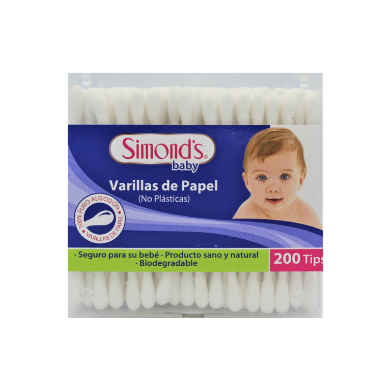 Cotonitos Simonds para limpiar cuidadosamente la superficie externa del oído
