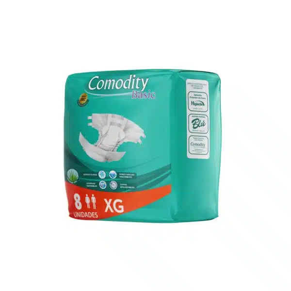 Pañales adultos Comodity Basic Extra Grande x 8 unidades