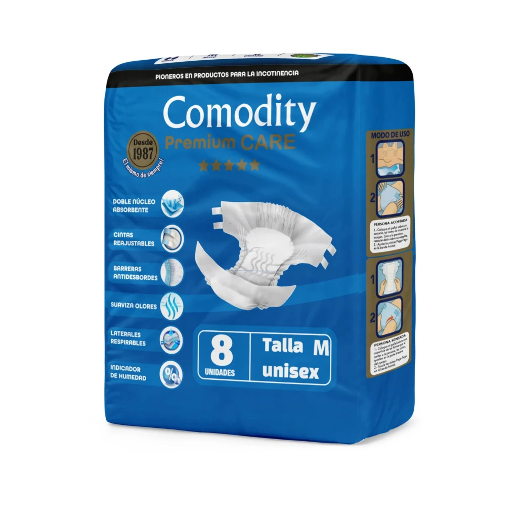Pañales para adultos Comodity Premium Mediano x 8 unidades