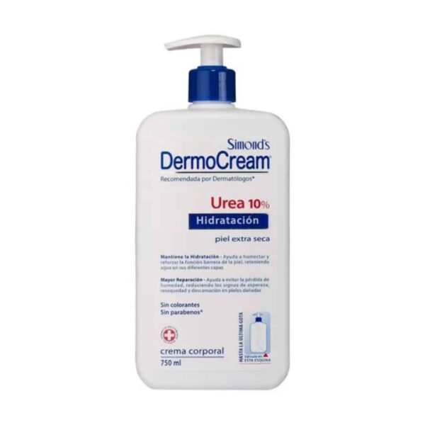 Crema de Cuerpo DERMOCREAM, UREA 10% 750 ml
