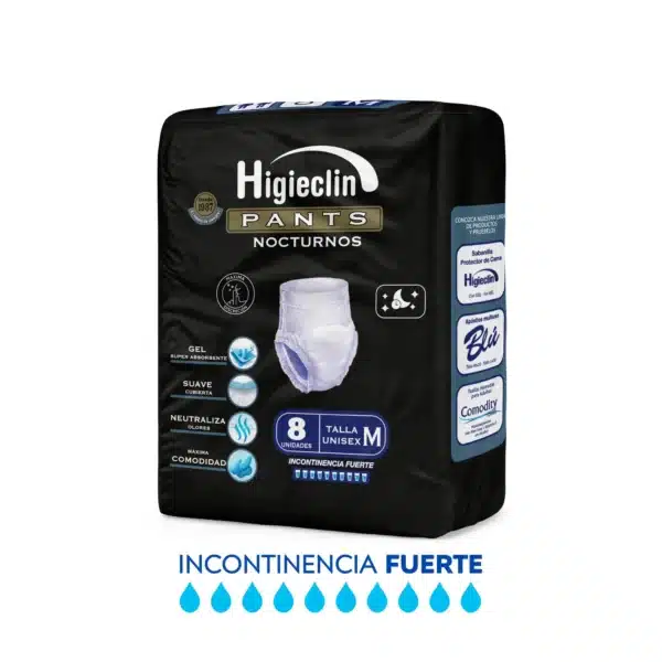 Pañal adulto Higieclin Pants Nocturnos M – 8 unidades